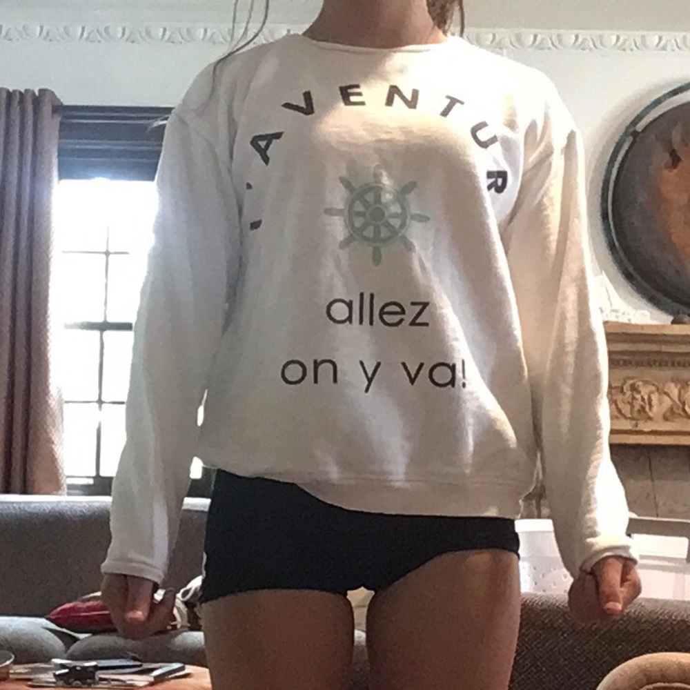 Zara Girls white crew neck